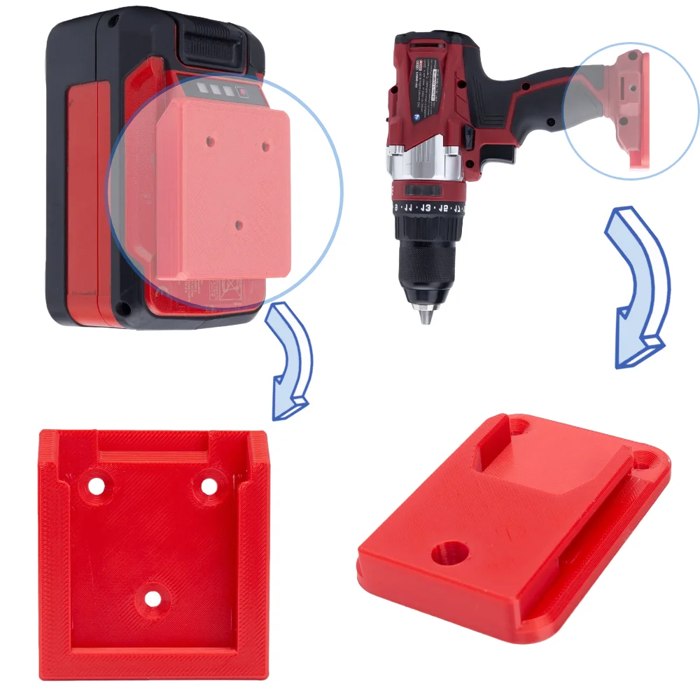 

Cordless Tool Battery Shelf Workbench Wall Mounting Bracket for Ozito 18V Lithium Battery/tools 5 PCS Storage Bracket