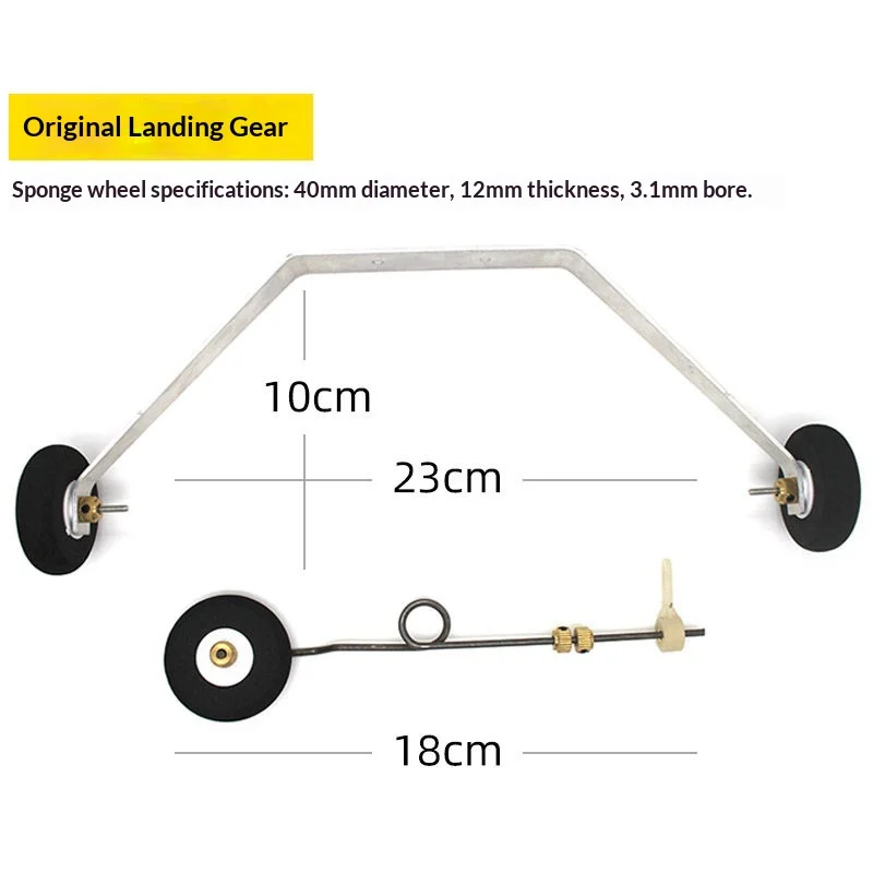 Cessna 182 Landing Gear Rc Fixed Wing Airplane Upgrade Aluminum Alloy Shock Absorbing Front 3 Point Steering 40Mm Sponge Wheels