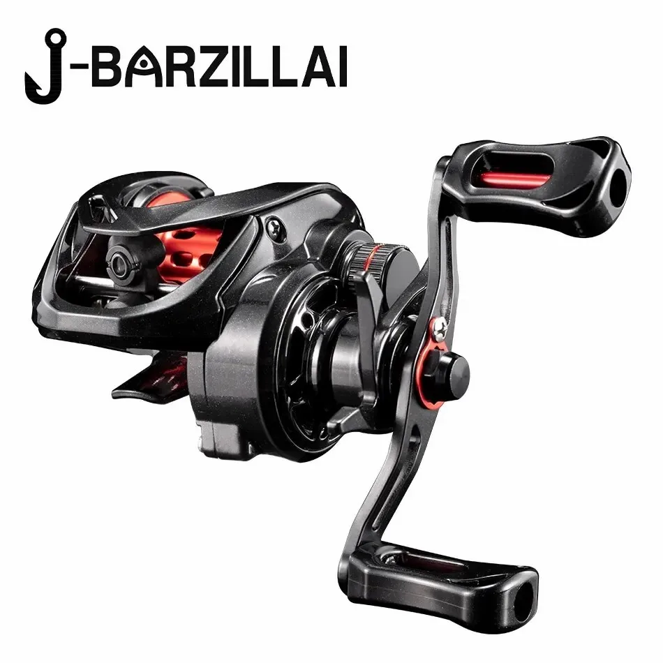 J-BARZILLAI PL-carrete de Baitcasting para pesca en agua salada, carretes de pesca de agua dulce, arrastre máximo 8KG, carrete ligero para Surf Cast