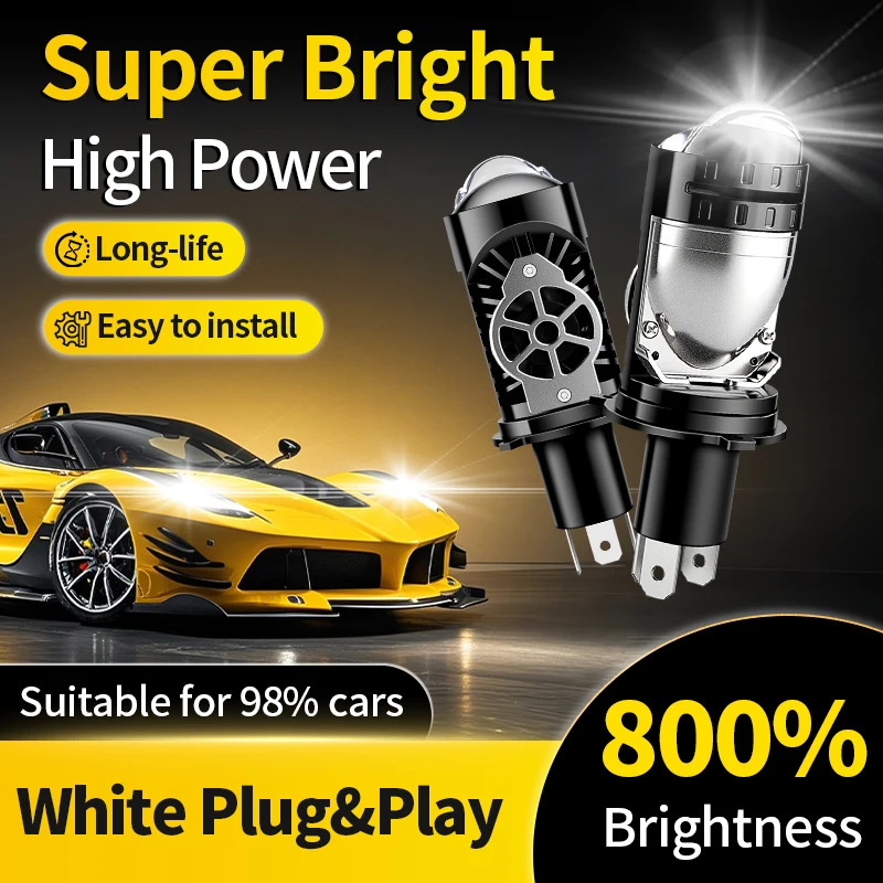 

1PC/2PC H4/9003/HB2 LED Headlight Bulb Projector Lens Canbus Super Bright LED 150W 30000LM 6500K Hi/Low Light for Car&Motorcycle