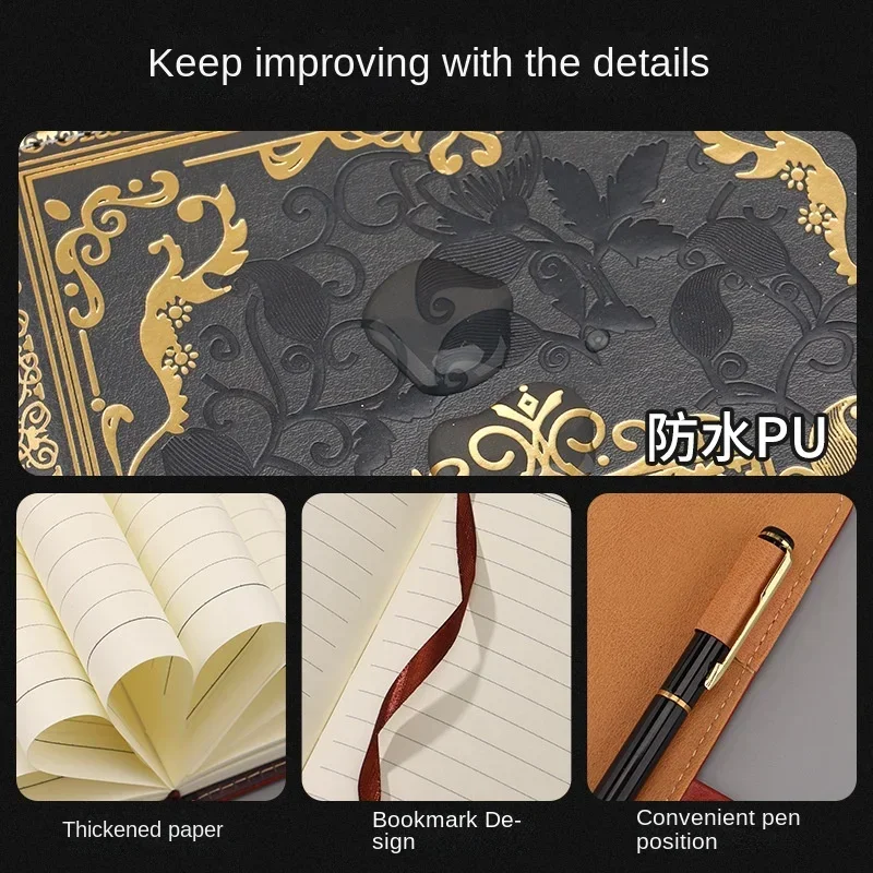 A5 Retro Password Diary Notebook with Creative Design - Japanese/Korean Style Thickened Paper for Artistic Stationery