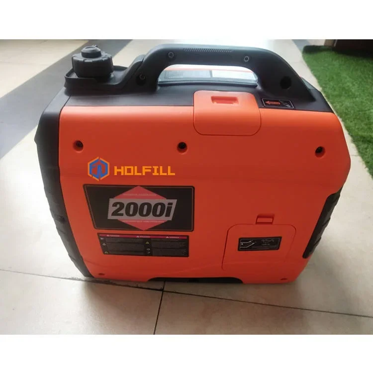 Portable 1.8KW 230V Recoil Start Inverter Generator Lower Noise 2000i ATS Optional Single Phase DC AC Output for Home Use