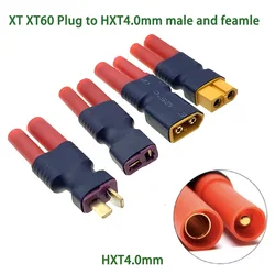 2pcs XT XT60 plug Male Female To  HXT 4.0mm Banana Head Red Sheath Shell BalanceConnector Adapter For RC Lipo Battery