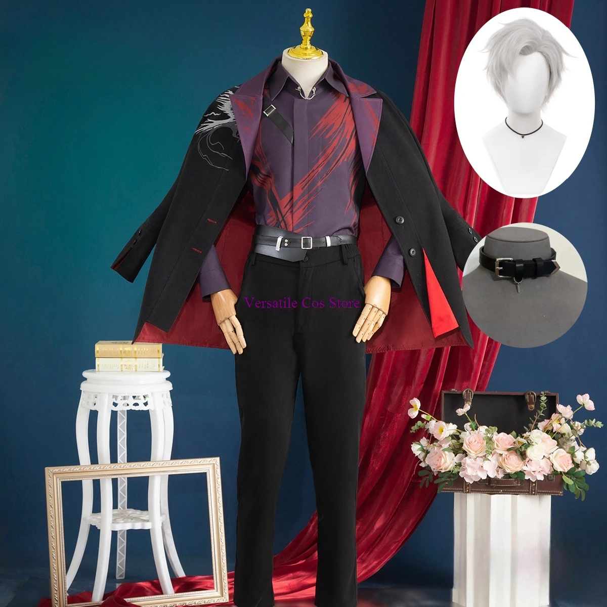 Sylus Cosplay Costume Game Love and Deepspace【S-2XL】Wig Men Halloween Costume Suit Sylus Qinche Cosplay Plus Size