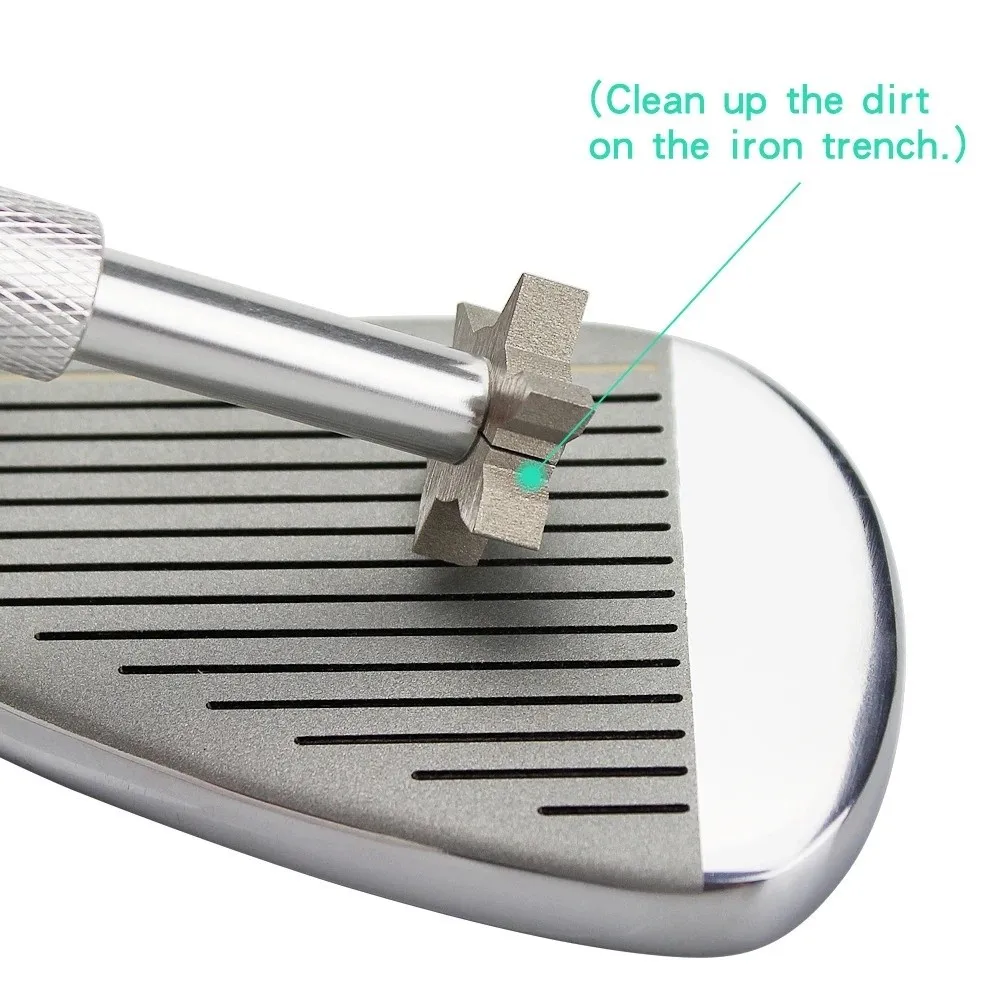 Herramienta de afilado de ranuras para palos de golf tipo wedge de aleación, con orificio para cordón, para wedge resistente, afilador de palos de golf antideslizante para la cabeza del palo