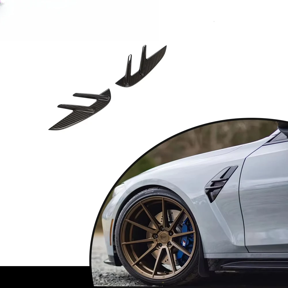 

1Pair Dry Carbon Side Air Fender Vent Cover Trims for BMW 3 Series G80 M3 2021-22