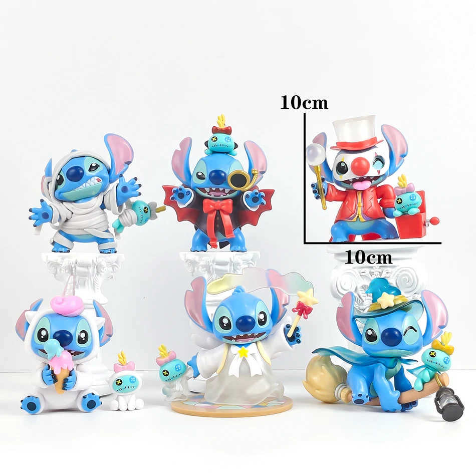 ฟิกเกอร์อนิเมะสติทช์ ซีรีส์ขายดี โมเดลการ์ตูนน่ารัก วัสดุ PVC ของตกแต่งโต๊ะ ของสะสม ของเล่นเด็ก