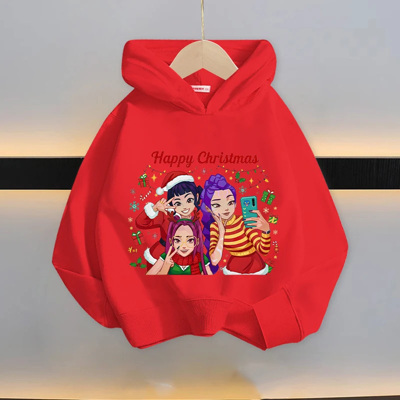 

KPop Demon Hunter Children's Hoodie Autumn Loose Comfortable Windproof Warm Clothes Fashion Anime Top Children's Christmas Gift