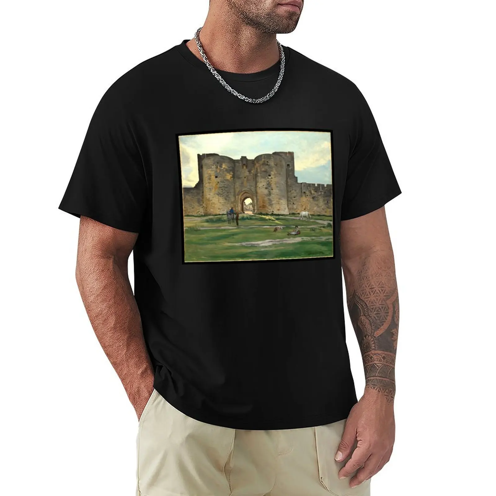 

Porte de la reine T-Shirt Funny t-shirts blue archive men tshirt