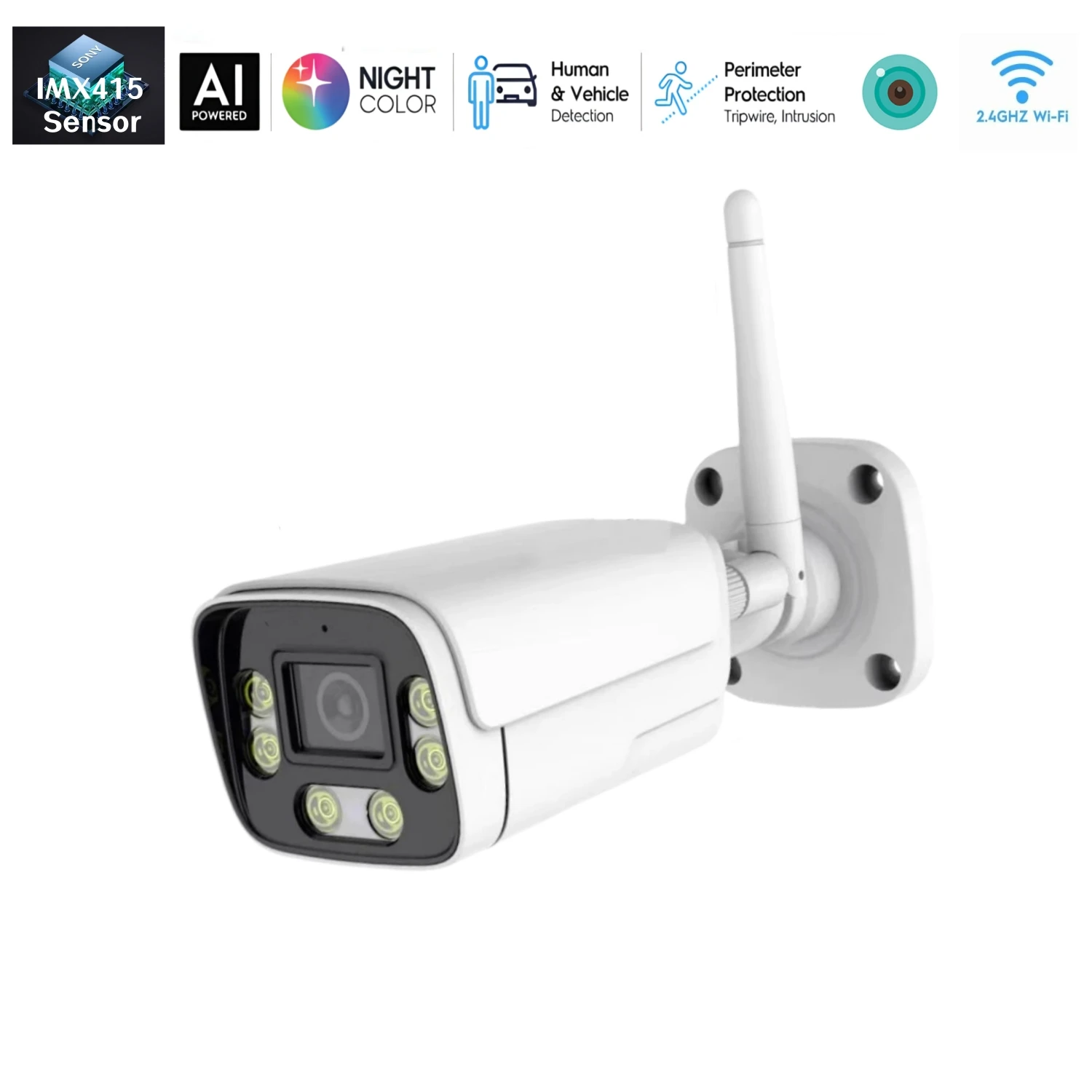 SONY IMX415 4K  Security Wireless IP Camera for Wireless CCTV System 8MP WIFI Outdoor waterproof IP Camera View ICSee APP XM