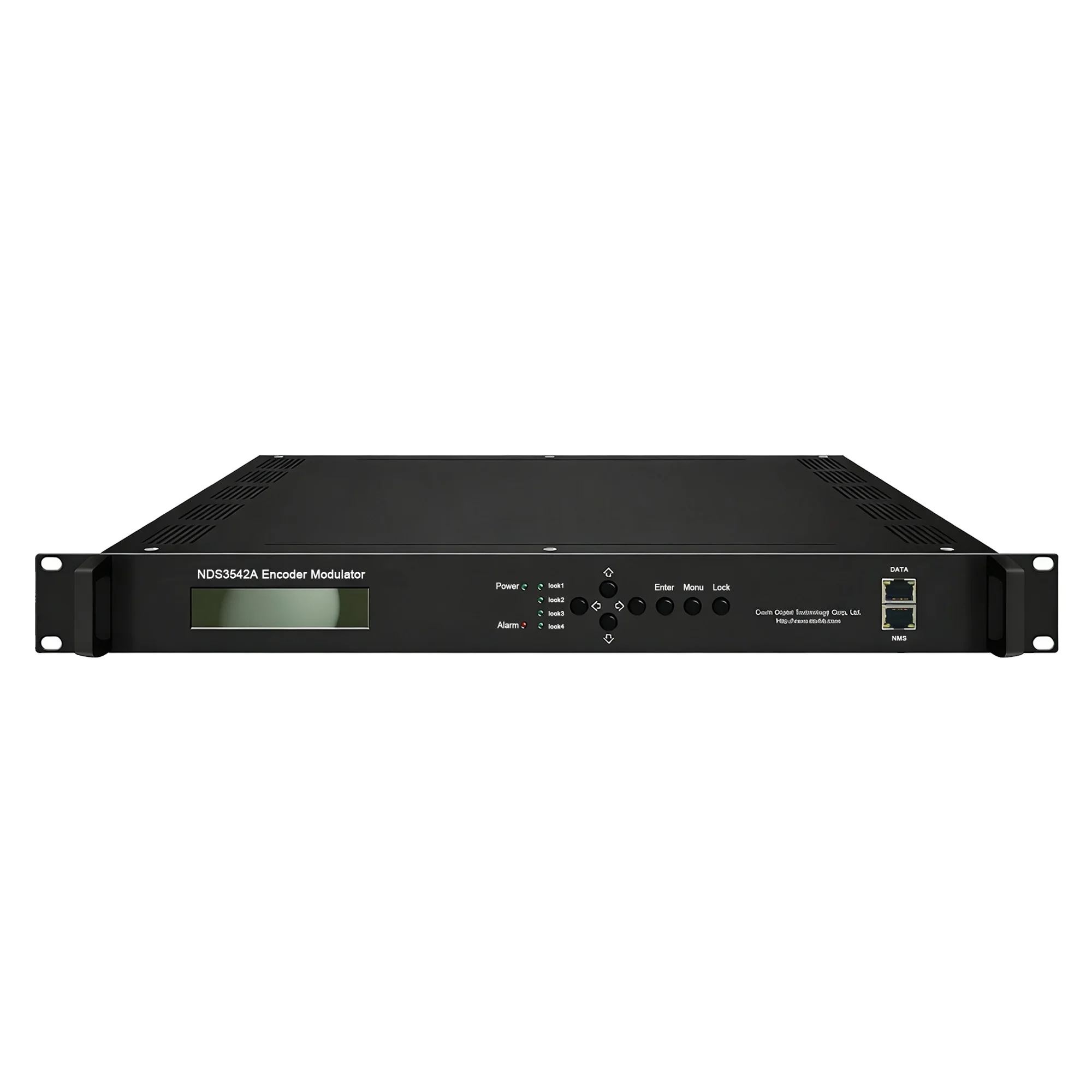 4K encoder-modulator, integrating encoding (H.264/H.265) and modulation, converting video and audio signals to digital RF output