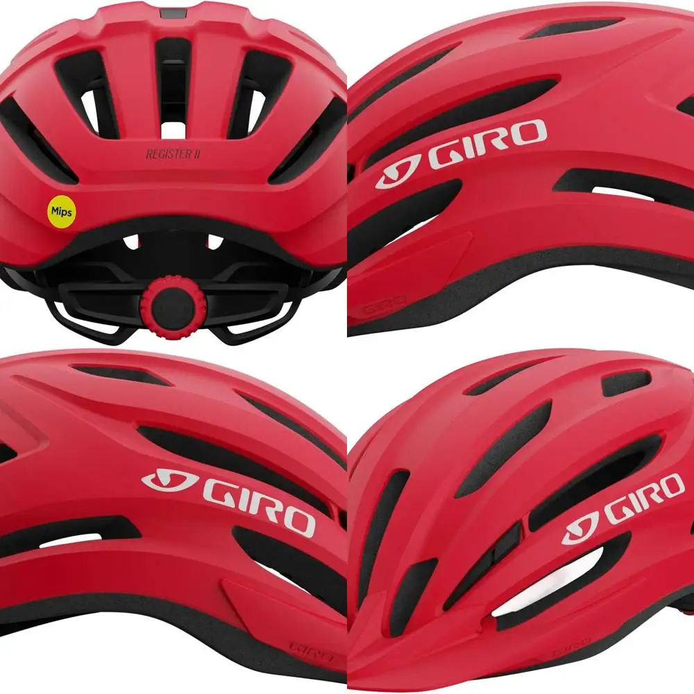 

MIPS II Adult Cycling Helmet - Matte Bright Red/White, Size U (54-61 cm)