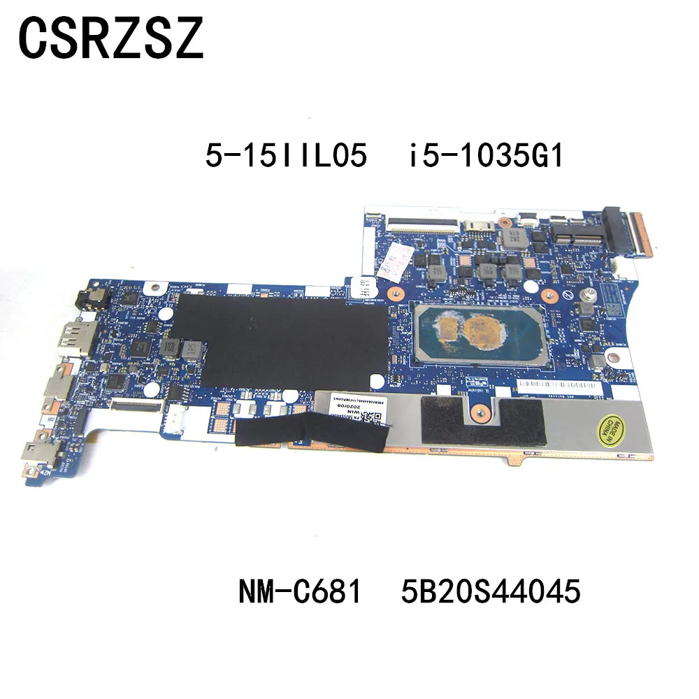 For Lenovo  Ideapad  5-15IIL05  Laptop motherboard  with i5-1035G1 Laptop motherboard  5B20S44045 NM-C681  working well