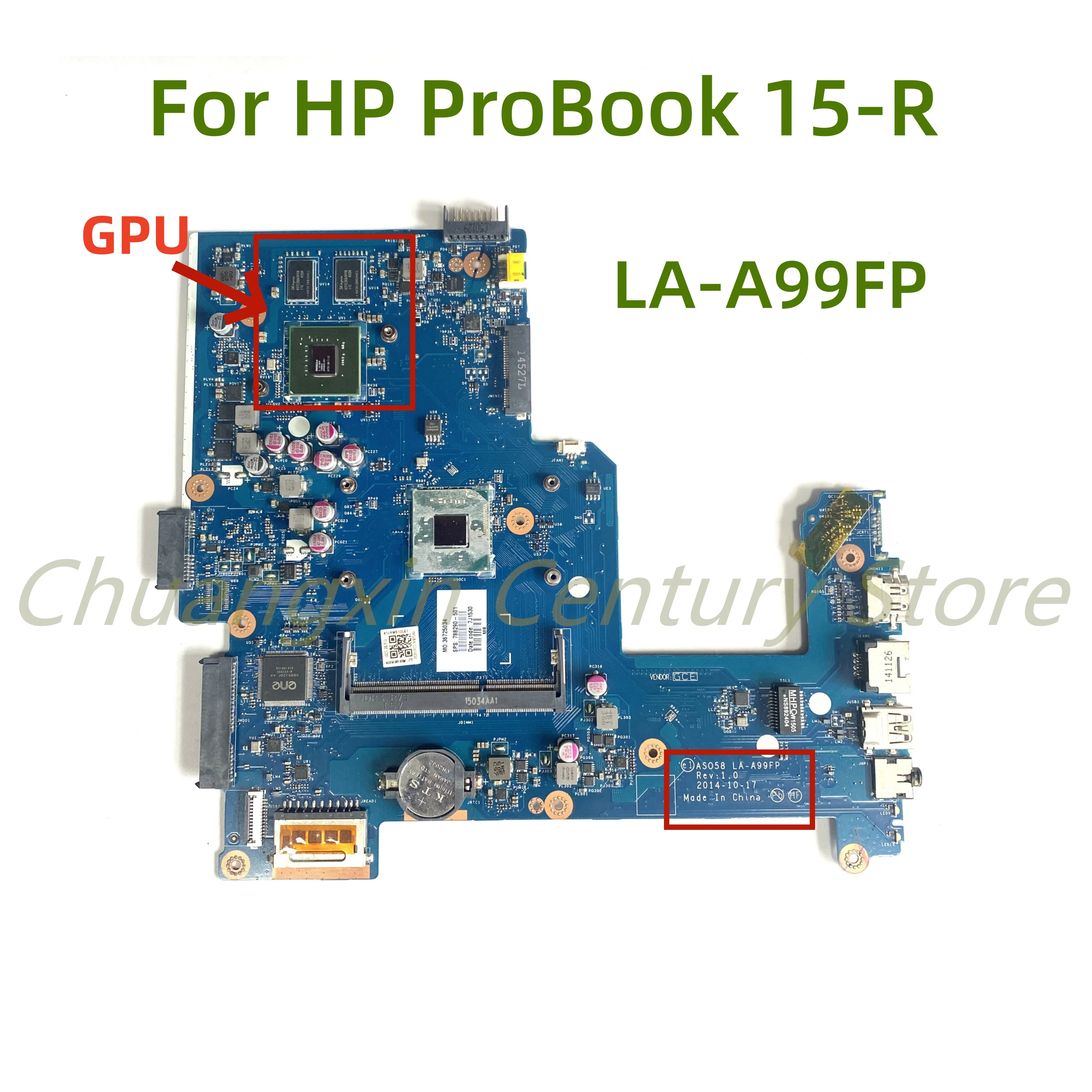 

LA-A99FP motherboard Suitable for HP ProBook 15-R laptop with CPU GPU 100% Tested Fully Work