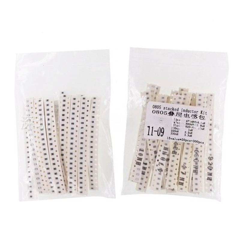 300pcs 0805 Multilayer Chip Inductor Kit 10nH-10uH 15 Values x20pcs SMD