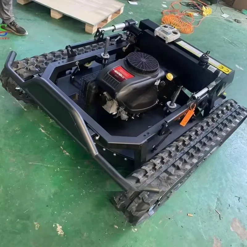 Hot Sale 7.5HP Gas-Powered Tracked Remote-Controlled Lawn Mower 540mm Cutting Width for Orchard/Garden/Wasteland Cutting