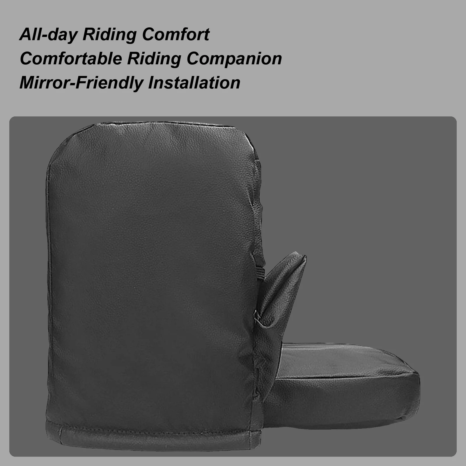 

Handlebar Mitts PU Leather Waterproof Hand Warmers Winter ATV Muffs Thermal Handlebar Gloves For Men Women Winter Cold Weather