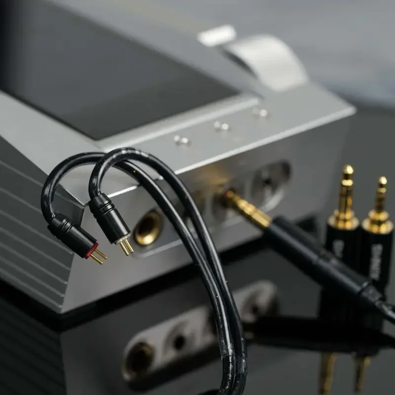 XINHS-127 Kabel słuchawkowy HiFi, ulepszony, modułowy w kształcie litery L, 2.5mm 4.4mm zbalansowany kabel, 3.5mm trzy w jednym kabel audio