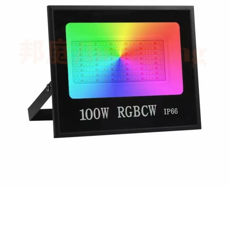 RGBW outdoor waterproof spotlight, indoor and outdoor lighting advertising construction site project exploration floodlight