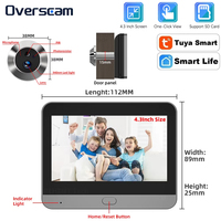 Tuya Smart 5MP 140° Wide View Angle Mini Digital Peephole Eye Viewer WiFi IR PIR Detection Doorbell Door Camera TUYA Samrtlife