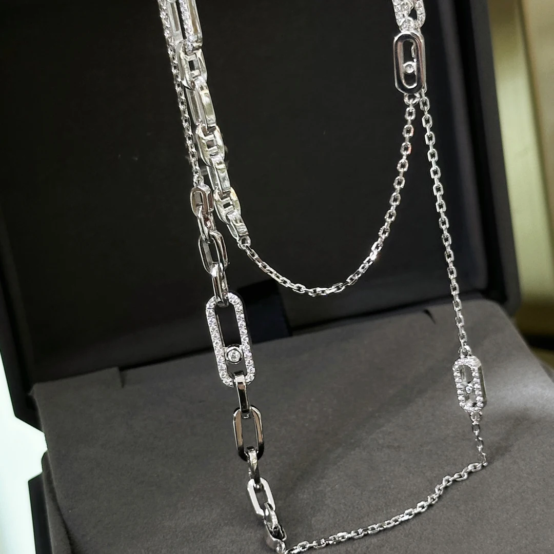 Global hot selling classic jewelry MOVE stone S925 Sterling Silver women\'s sweater chain multi style wearing