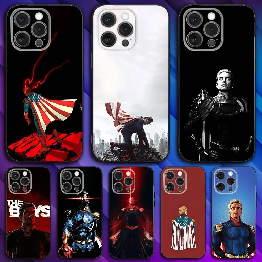 

H-Homelander the B-boys Phone Case For iPhone 16,15,14,13,12,11,Pro,Max,Plus,X,XS,SE4,E,Mini,Soft Black Case