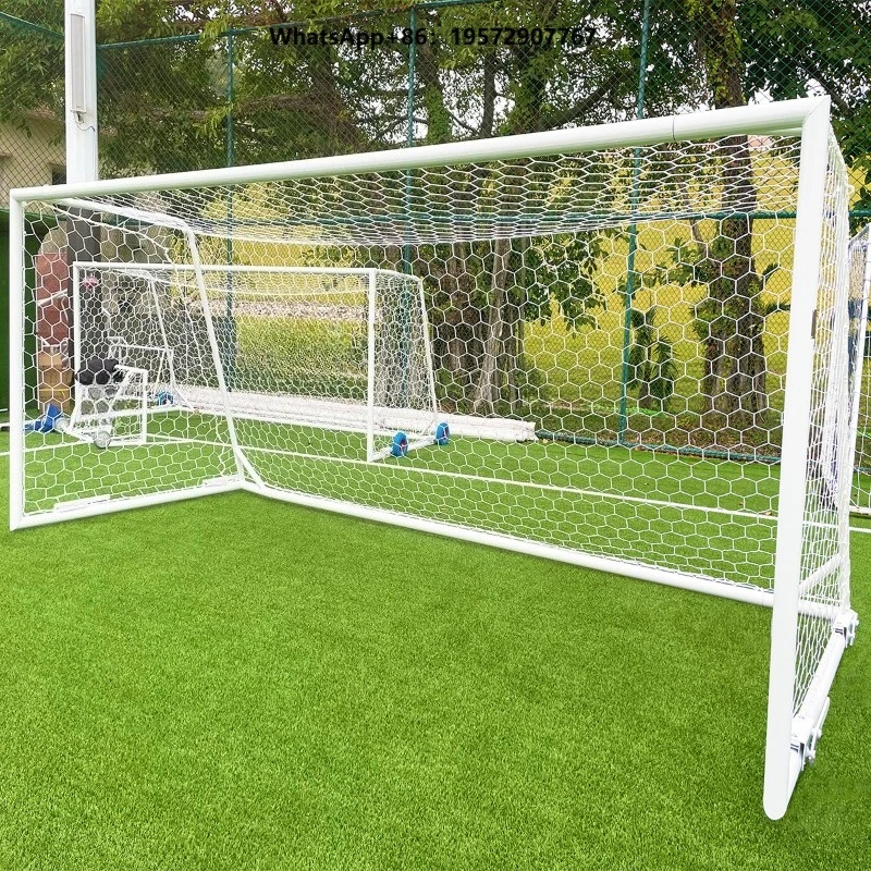 Movable Portable 11vs 11 Football goal Post Soccer Gate Soccer goal Net Aluminum Alloy Full Size Soccer goal Sports Equipment