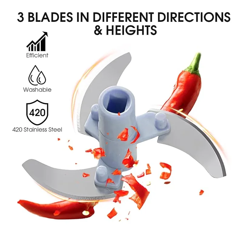 Manual Food Chopper Hand-Pulled Rotating Chopper 500/900ml Suitable for Garlic Vegetables Fruit Onions Cutter Kitchen Practical