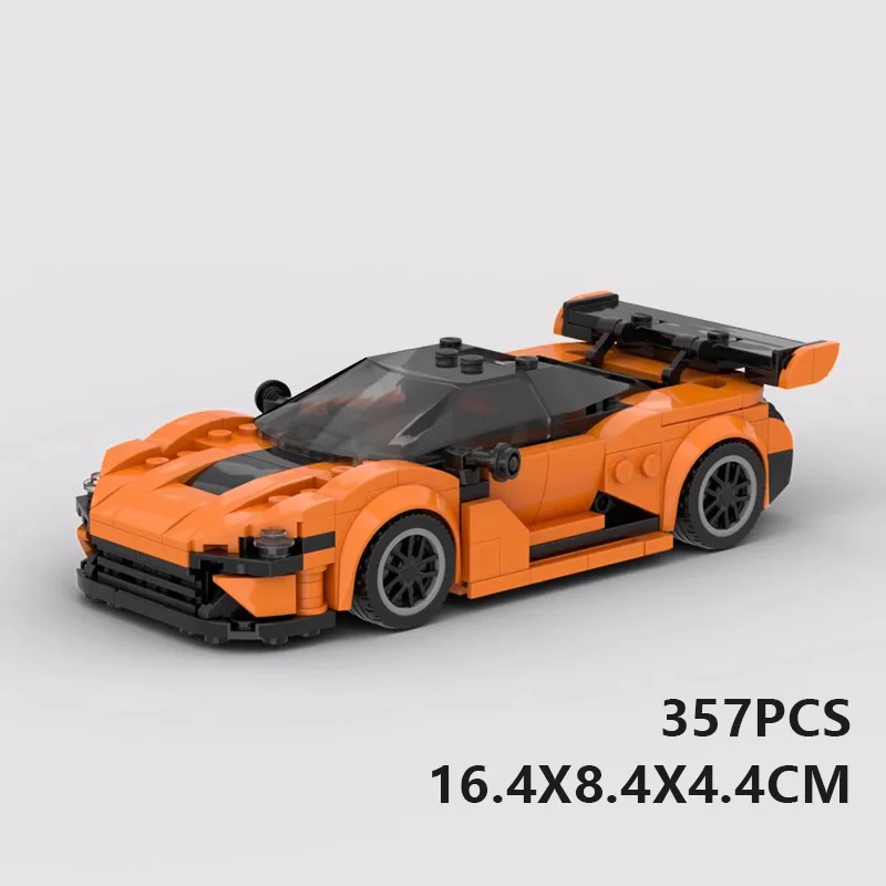 Modèle de voiture compatible Moc 720S GT3, technologie de voiture de sport, bloc de construction modulaire, cadeau de noël, jouet pour enfants, ensemble de bricolage, assemblage
