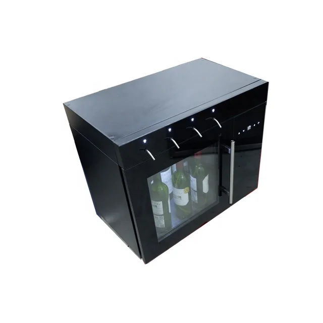 Freestanding Compressor 4 Bottles Wine Bottle Dispenser For Wine Fresh