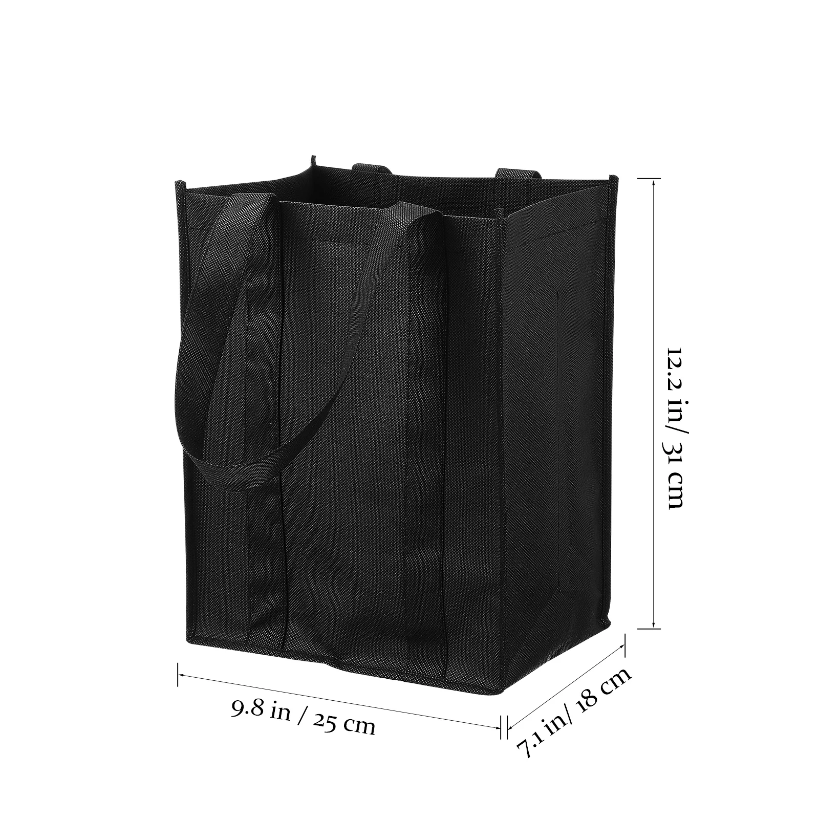 

6Pcs Wine Bottle Carrier Bags Reusable Large Capacity Non Woven Tote Bags Classic Color for Wine Beer Whisky Picnic Camping