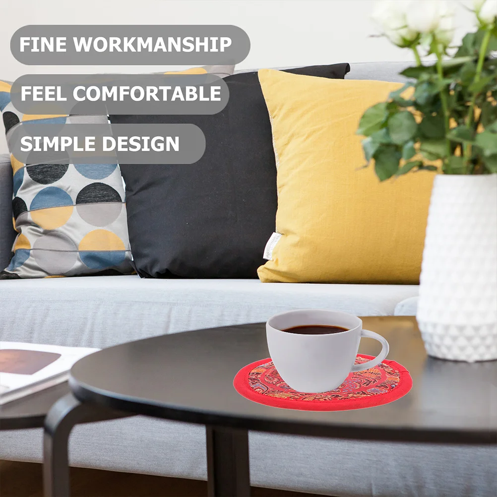 

Buddhist Sound Bowl Mat Rounded Cushion For Singing Bowl Accessory High-Quality Embroidery Craft Religious Ritual