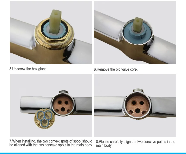 Mischbatterie mit Hochspulenventil 25mm/35mm/40mm Armaturenzubehör Keramikkartusche Armaturenkartusche Mischer für Küche Bad Waschbecken Dusche – Detail 14
