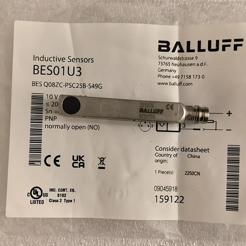 Balluff Baruf BES Q08ZC-PSC25B-S49G Inductive Proximity Switch - In Stock BES01U3