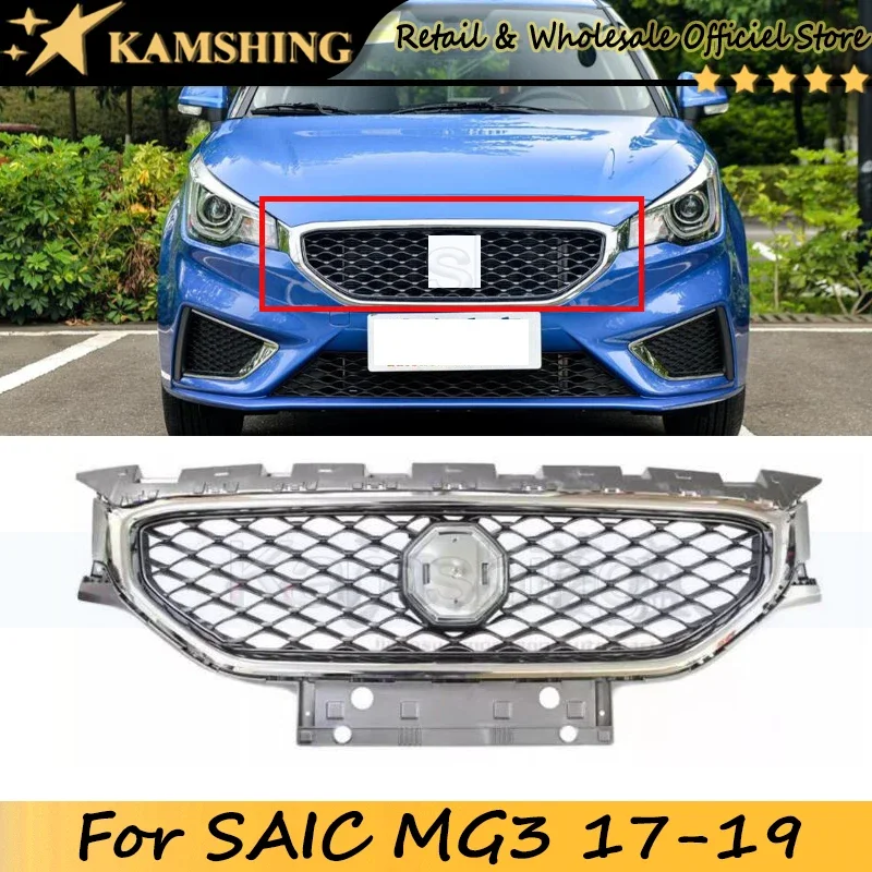 

Kamshing For SAIC MG 3 MG3 2017-2019 Front Bumper Grill Mask Radiator Grille Medium Net