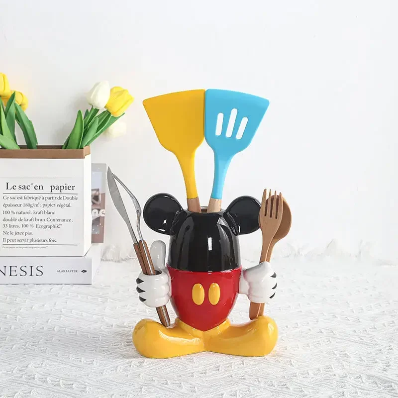 Kawaii Disney animation hobby Mickey Mouse Mickey Minnie home simple porcelain vase ornaments kitchen utensils storage rack gift