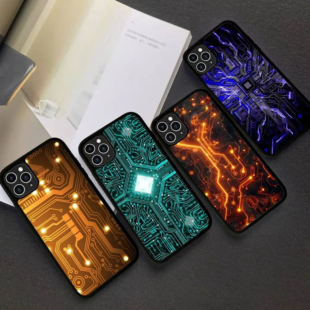 Advanced Circuit Board PC+TPU Protective Phone Case For IPhone 17 16 Pro Max 15 Plus 14 13 12 11 Cover