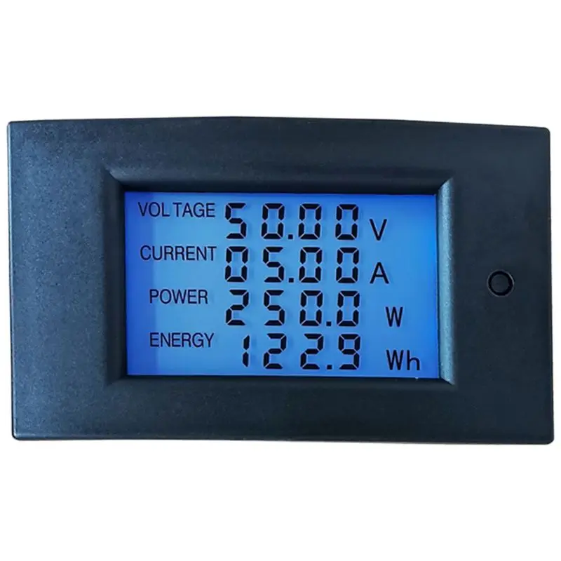 Wyświetlacz LCD Cyfrowy miernik prądu słonecznego Multimetr Amperomierz Woltomierz Watomierz Panel elektryczny Miernik DC 20A 2000W