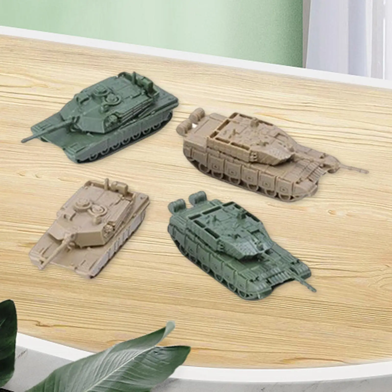 1/144 modelo de tanque 4d moderno modelo kits de construção rotativo forte diy quebra-cabeça para presente lembrança exibição educação brinquedo