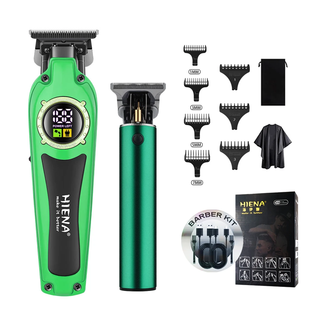 

Машинка для стрижки волос, профессиональные перезаряжаемые триммеры, бесщеточный двигатель для мужчин, машина для стрижки волос, 2 комплекта