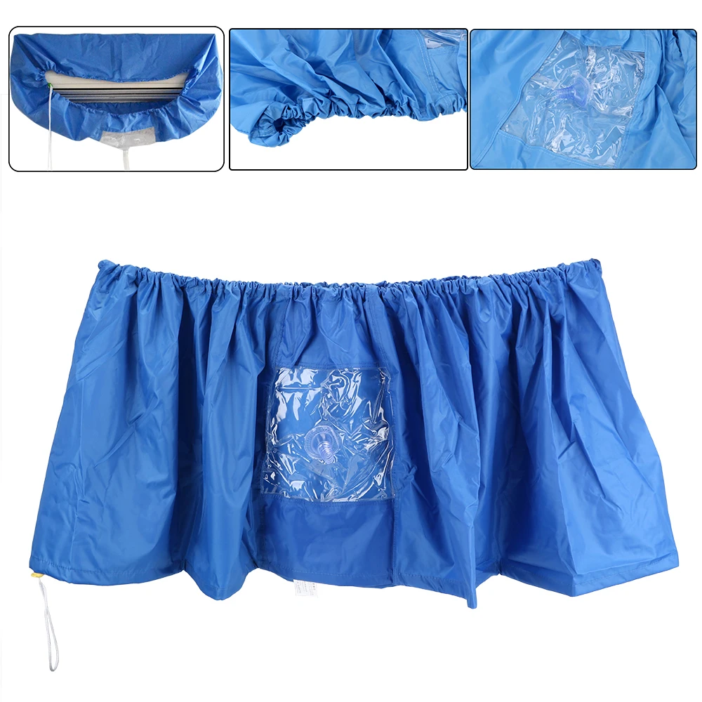 1-3P Air Conditioning Cleaning Covers Wall Mounted Air Conditioner Washable Tightening Belt Protective Dust Cover view 2
