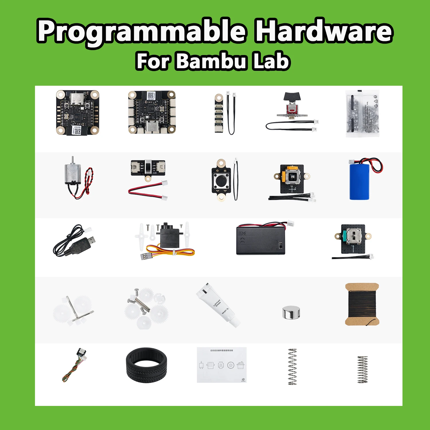 

For BambuLab CyberBrick Remote Control Hardware Set Racing Robot DIY Assembly Toy Maker Treasure 3D Printing Model Components