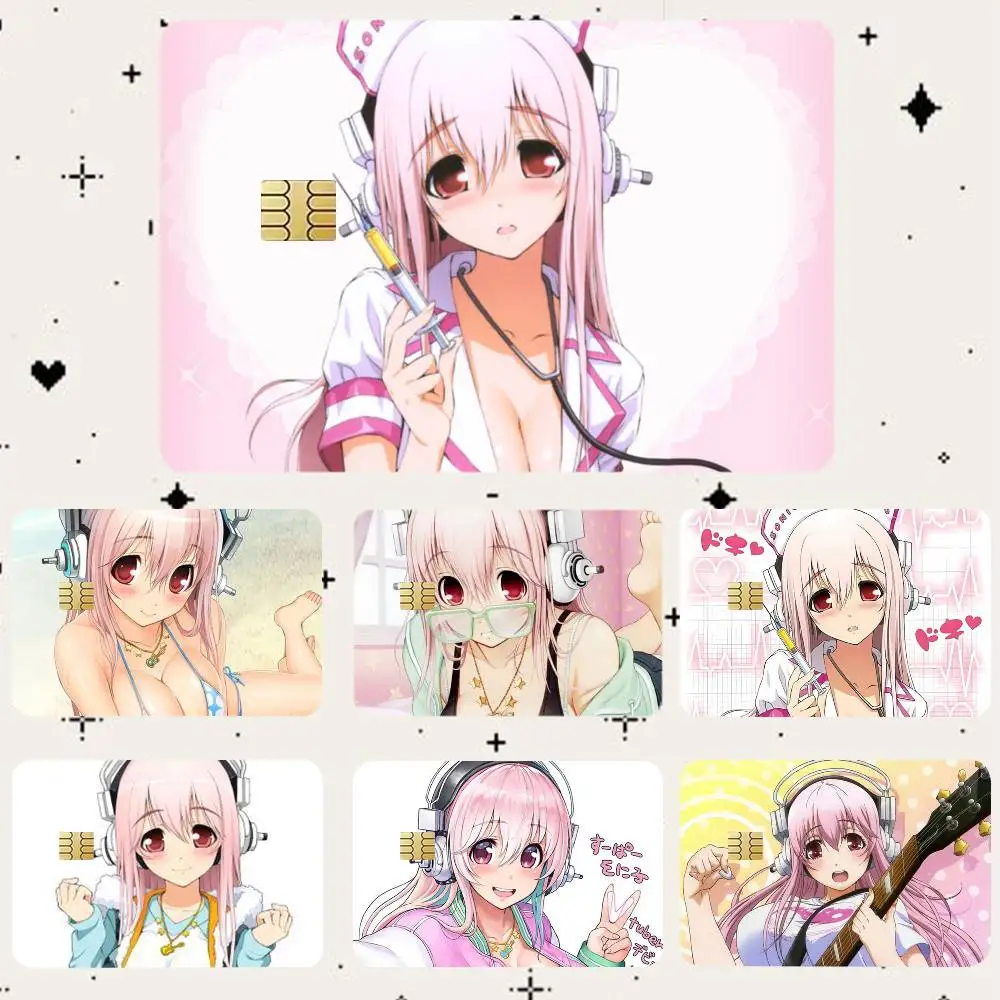 

S-Super sonico HD Waterproof Card Skins Protective Stickers for Credit Bank Game Cards