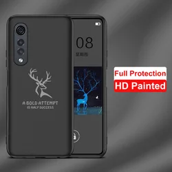 For LG Velvet 4G/5G Case G900EM HD Painted Elk Silicone Bumper Soft Phone Cases For LG Velvet Protective Shell