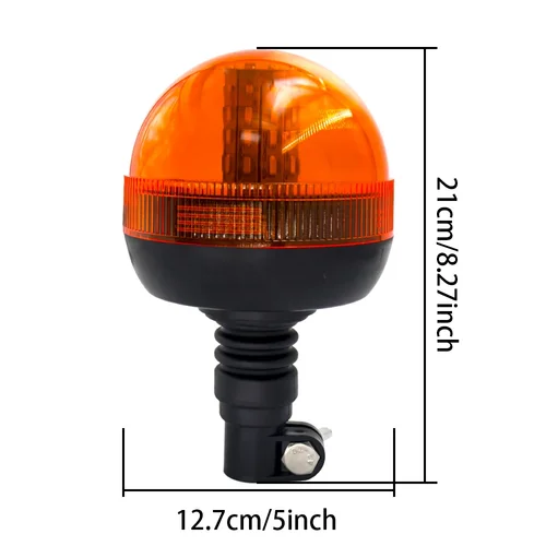 Imagen 2 del producto 1/2 Uds 12V 24V 40 LED ámbar camión coche Tractor advertencia Flexible luz estroboscópica de emergencia montaje baliza intermitente lámpara de señal giratoria