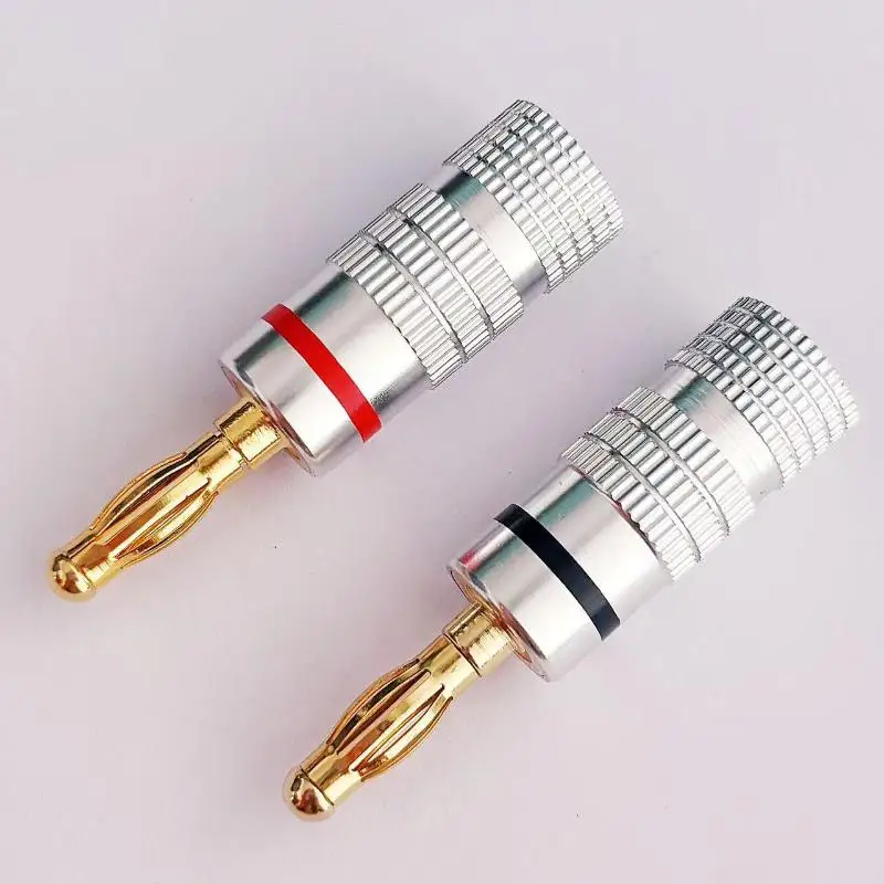 スピーカーアンプ端子バインディングポストナットバナナプラグジャックソケットコネクタロングスレッドアダプタ