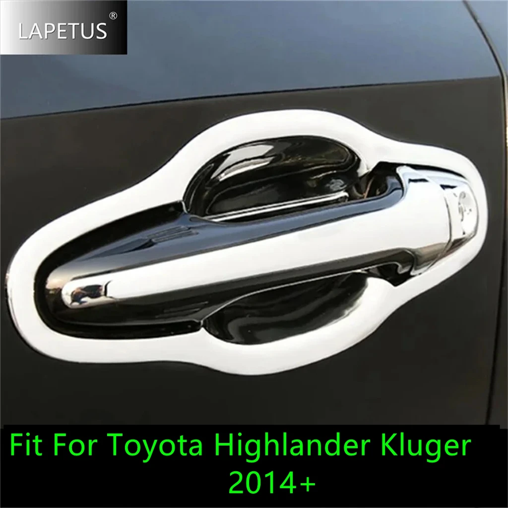 

Chrome Car Outside Door Pull Handle Bowl Decor Frame Cover Trim Exterior Accessories For Toyota Highlander Kluger 2014 2025 2016