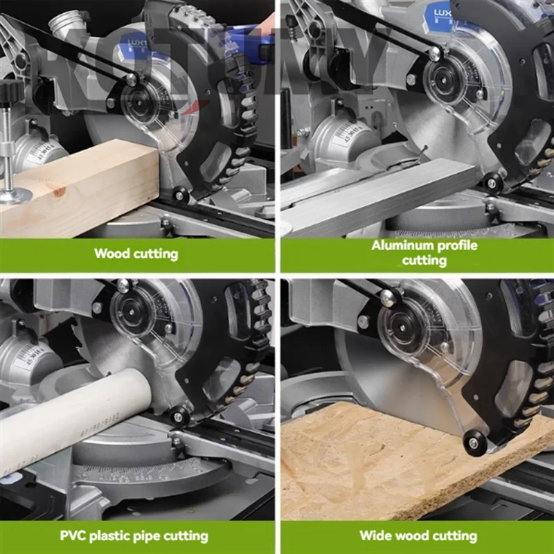 브러시리스 리튬 배터리 절단기 알루미늄 기계 절단 알루미늄 합금 프로파일 목공 마이터 테이블 쏘