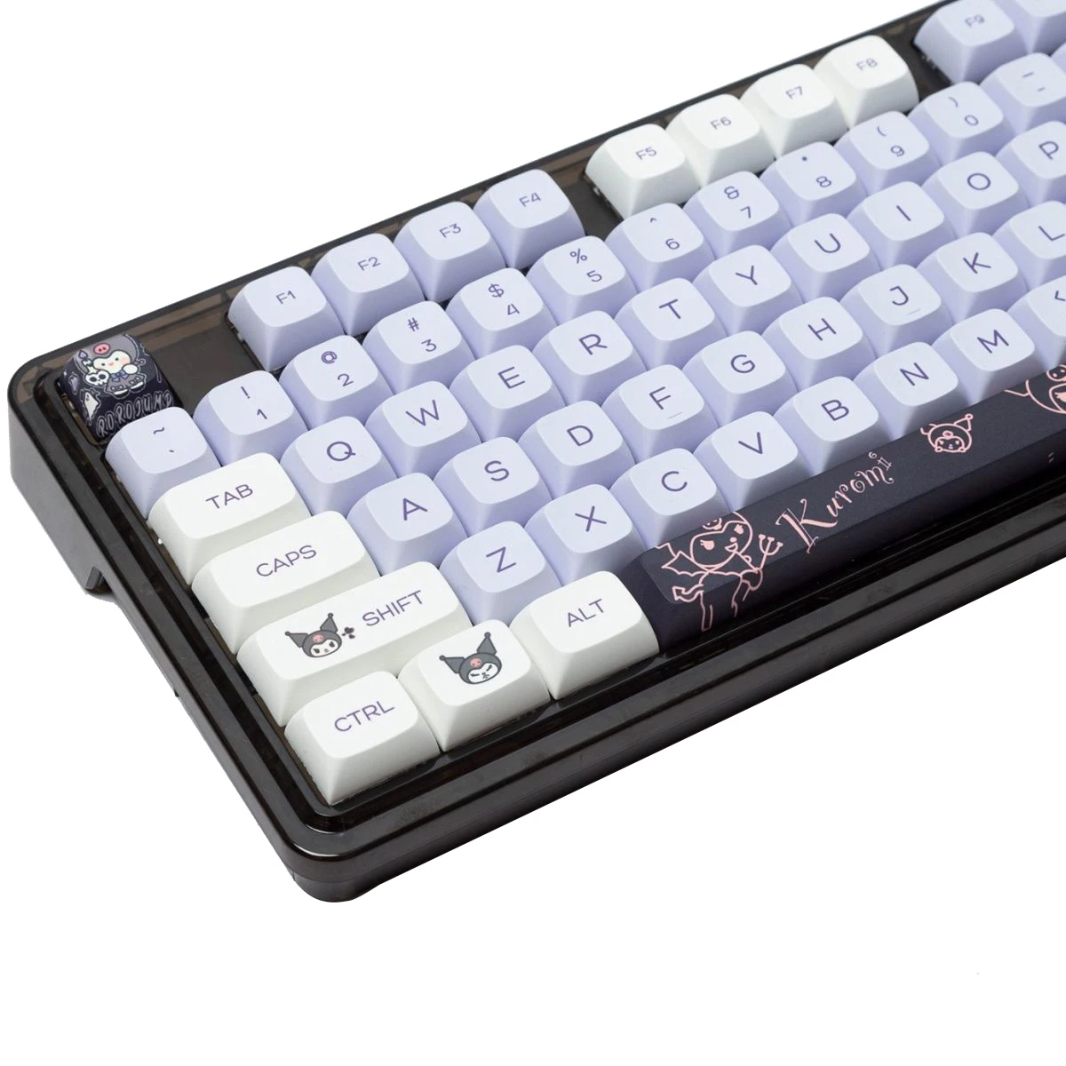 

Cartoon Cute Kuromi Cinnamoroll PBT Personality Tail Gaming Resin Keycap XDA Height for Cherry MX Mechanical Keyboard Key Cap