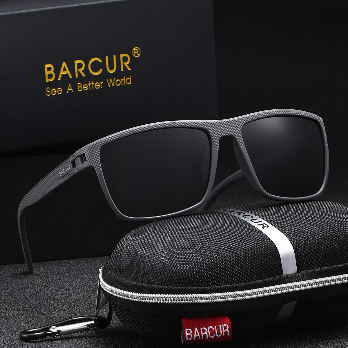 BARCUR Leichte und bequeme klassische Basic-Sonnenbrille mit Tac-Linsenmaterial, der UV-beständig ist, vielseitig für den täglichen Gebrauch – Detail 1